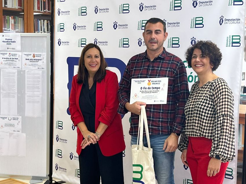 A Biblioteca Provincial acolleu a entrega de premios aos gañadores do certame #HoxeEscriboEn, que presentaron relatos ambientados en Monfero, Fisterra e Ferrol