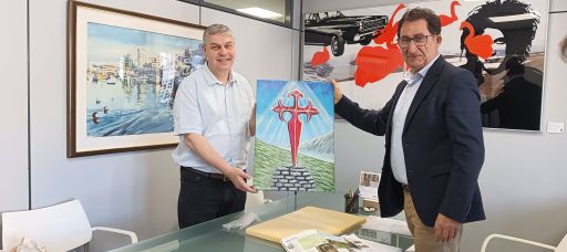 A Deputación da Coruña destaca o traballo da Confraternity de Saint James na sinalización do Camiño Inglés no Reino Unido