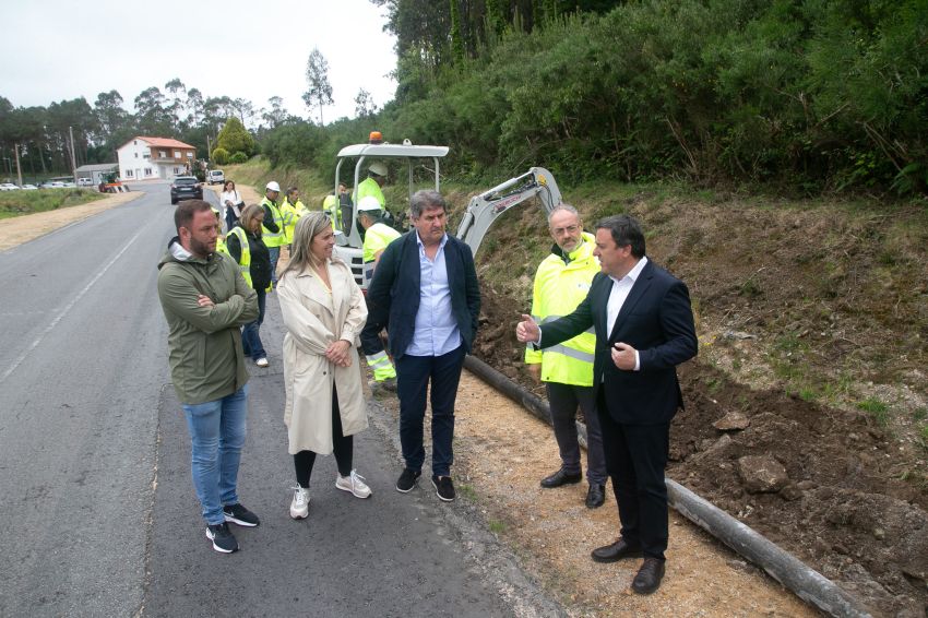 A Deputación reactiva as obras de ampliación e mellora da estrada de Hospital a Brens, en Dumbría, nas que inviste 1,7 millóns de euros