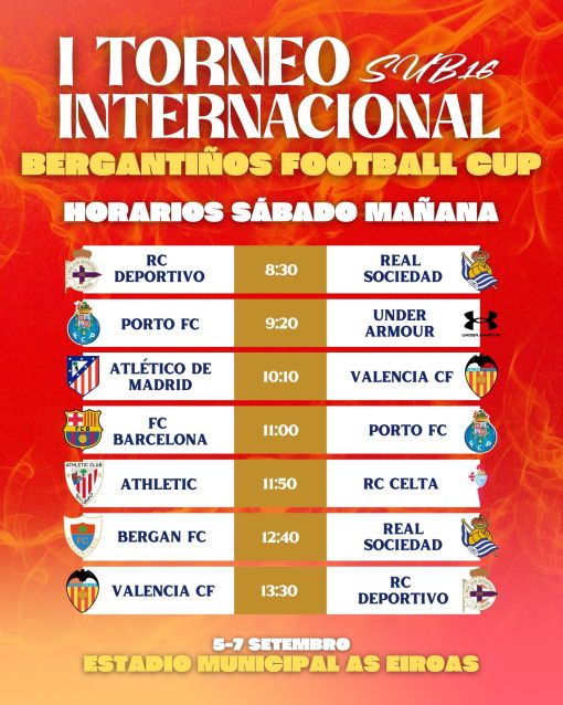 A elite do fútbol cadete cítase no I Torneo Internacional Sub16 Bergantiños Football Cup, que patrocina a Deputación