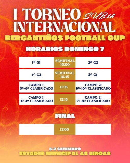 A elite do fútbol cadete cítase no I Torneo Internacional Sub16 Bergantiños Football Cup, que patrocina a Deputación