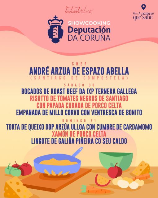 A Deputación estará un ano máis no Festival da Luz con showcookings, mercado e escenario propios