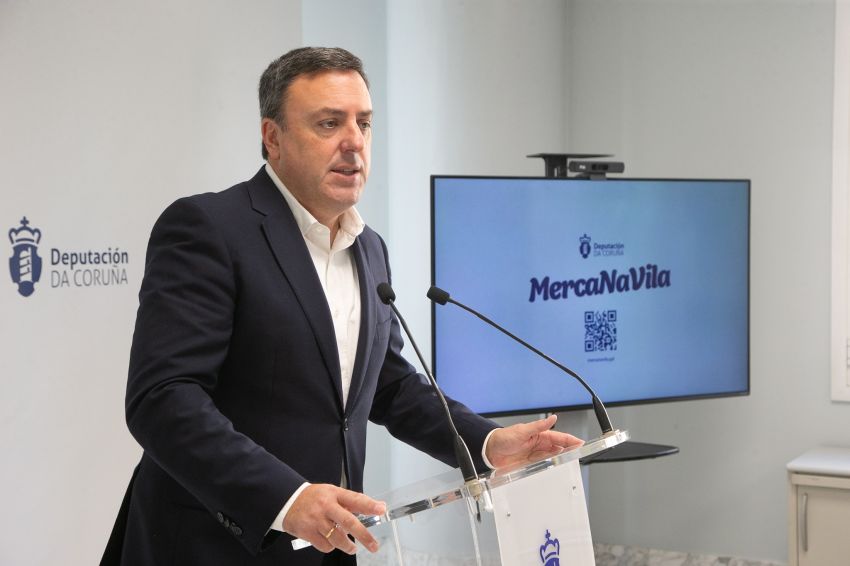 A Deputación da Coruña presenta “MercaNaVila”, un programa de 6 millóns de euros para apoiar o comercio local nos concellos de menos de 20.000 habitantes