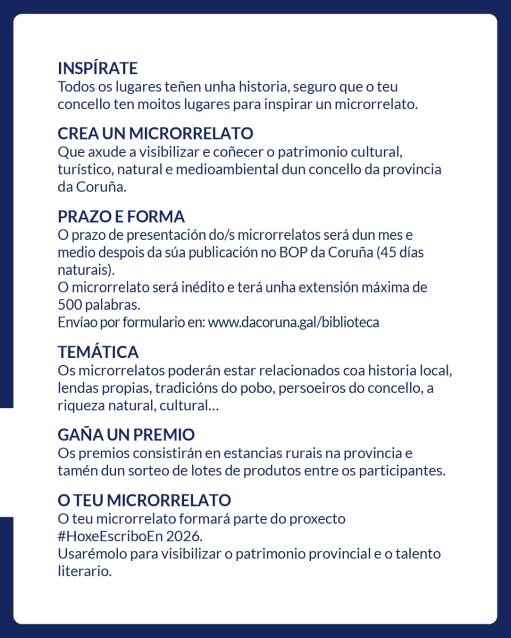Microrrelatos para viaxar polos concellos da provincia da Coruña