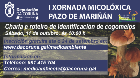I Xornada micolóxica no Pazo de Mariñán. Charla e roteiro de identificación de cogomelos
